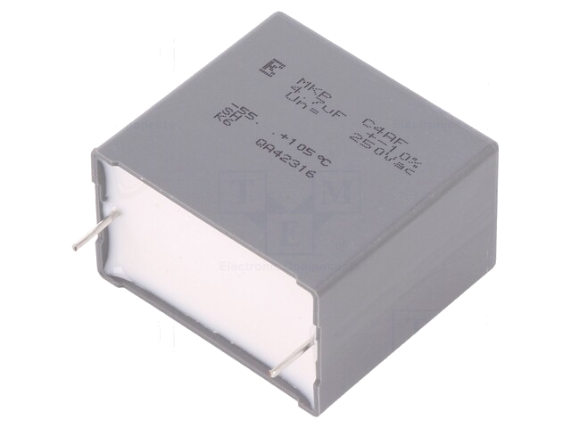 Condensator: polypropyleen; 4,7uF; ESR: 4,2mΩ; THT; ±10%; -55÷105°C Condensator: polypropyleen; 4,7uF; ESR: 4,2mΩ; THT; ±10%; -55÷105°C